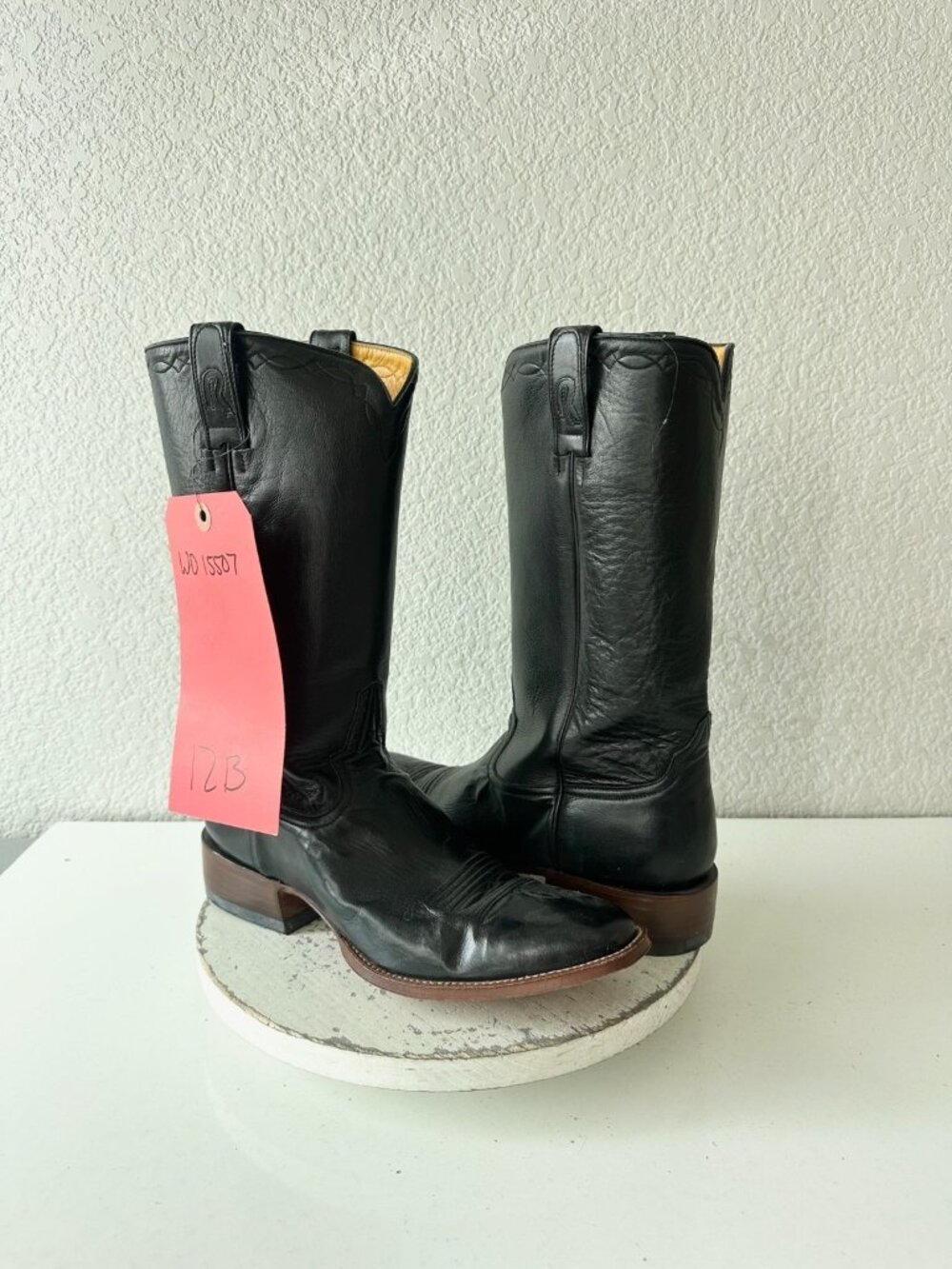 Classic Black Leather Cowboy Boots - Men's Western Boot